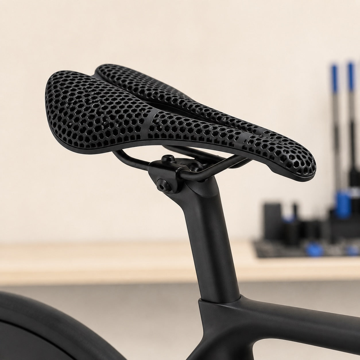 Montage des rails 7 mm de la Selle Sadelio sur un chariot de tige de selle standard